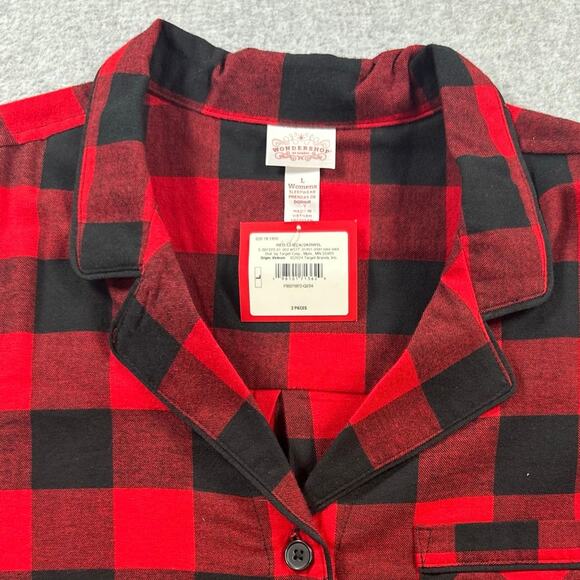 Target Wundershop L Women's Christmas Pajamas Buffalo Plaid - Picture 2 of 3
